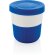 Tazas pla café 280ml sostenibles con agarre de silicona y tapa Azul