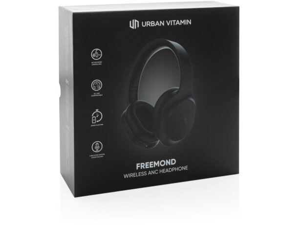 Auriculares corporativos Freemond ANC Urban Vitamin sin ruido y cómodos Negro detalle 18