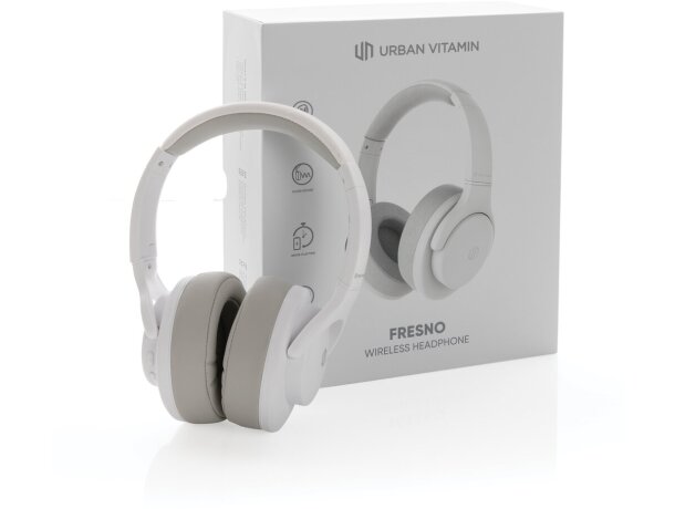 Auriculares inalámbricos personalizados de plástico en colores Blanco detalle 29