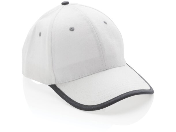 Gorras de béisbol eco-impact aware 6 paneles algodón reciclado 280gr Blanco detalle 16