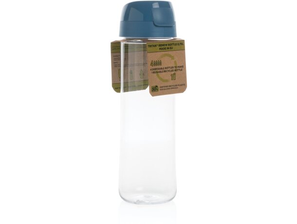 Botella Tritan™ Renew 0,75L fabricada en EU personalizada azul/transparente