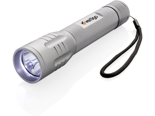 Linterna grabada resistente y súper brillante cree de 3w con 100 lúmenes Gris/negro detalle 14