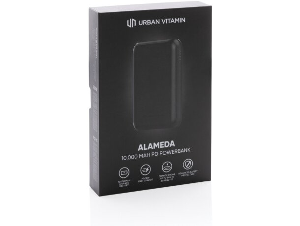 Powerbank personalizado carga rápida hasta 3 dispositivos simultáneamente Negro detalle 7