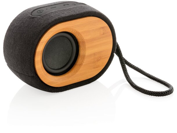 Altavoces bamboo x sonido natural y sostenible con diseño elegante Negro/marron detalle 11