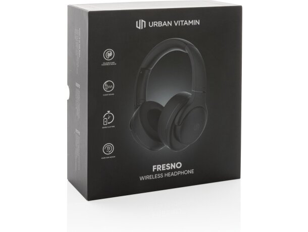 Auriculares personalizados fresno inalámbricos urban vitamin sin pvc Negro detalle 12