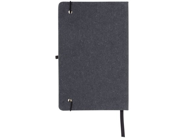 Libretas con banda elastica de cuero reciclado tapa dura 80 hojas Gris detalle 4