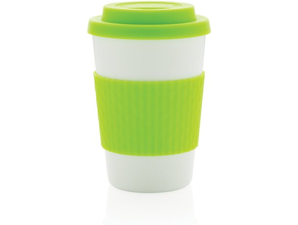 Taza corporativa reutilizable 270ml segura para alimentos y lavavajillas Verde detalle 25