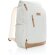 Mochila para pc original de lona reciclada con bolsillo frontal vertical Blanco detalle 7