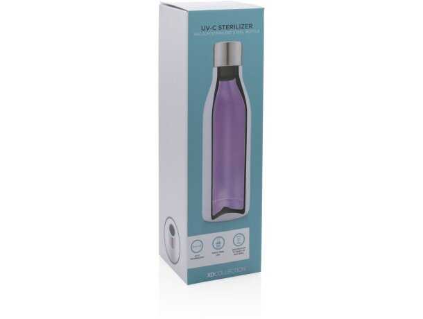 Botellas térmicas con esterilizador UV-C de 500ml sin BPA acero inoxidable Blanco detalle 9