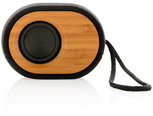 Altavoces bamboo x sonido natural y sostenible con diseño elegante Negro/marron detalle 2