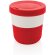 Tazas pla café 280ml sostenibles con agarre de silicona y tapa Rojo