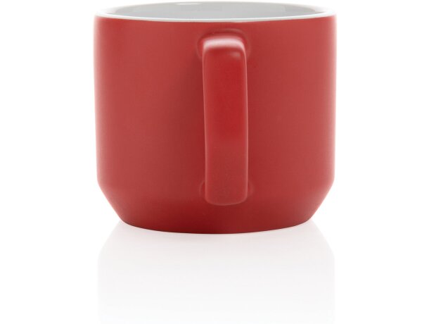 Tazas de cerámica moderna aptas para lavavajillas 350ml Rojo detalle 27