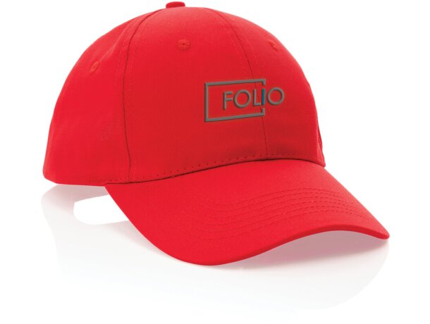 Gorras de béisbol eco aware 100% recicladas con ahorro real de agua Rojo detalle 29