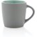 Tazas de cerámica mate con interior colorido 300ml aptas lavavajillas Verde/gris detalle 26