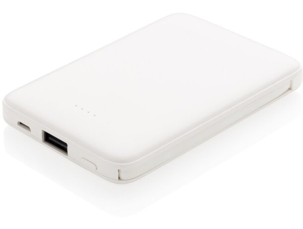 Powerbank 5.000 mAh de bolsillo con cables integrados 3 en 1 Blanco detalle 15