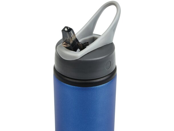 Bidones personalizados baratos de aluminio 800ml para deporte Azul/antracita detalle 28