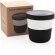 Tazas pla café 280ml sostenibles con agarre de silicona y tapa Negro detalle 7