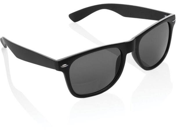 Gafas de sol con logo eco-sol recicladas con protección UV 400 y CAT 3 Negro detalle 4