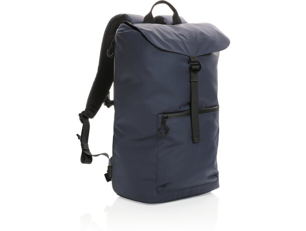 Mochilas para portátil impermeables Impact AWARE RPET 15.6 recicladas Azul marino detalle 27