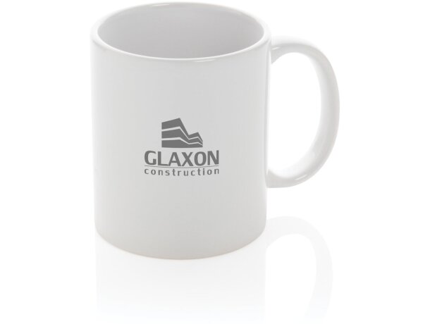 Tazas de cerámica clásica para café matutino 350ml aptas lavavajillas Blanco/blanco detalle 20