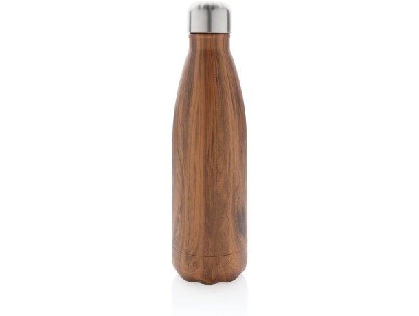 Botellas térmicas de acero inoxidable con estampado de madera 500ml Marron detalle 10