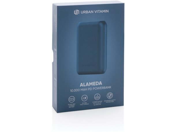 Powerbank personalizado carga rápida hasta 3 dispositivos simultáneamente Azul detalle 29