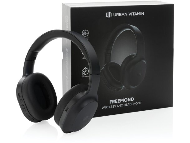 Auriculares corporativos Freemond ANC Urban Vitamin sin ruido y cómodos Negro detalle 17