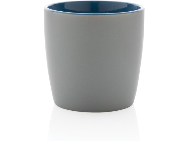 Tazas de cerámica mate con interior colorido 300ml aptas lavavajillas Azul/gris detalle 19