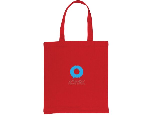 Bolsa de algodón promocional eco-impacto con tecnología aware y ahorro de agua Rojo detalle 13