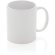 Tazas de cerámica clásica para café matutino 350ml aptas lavavajillas Blanco/blanco