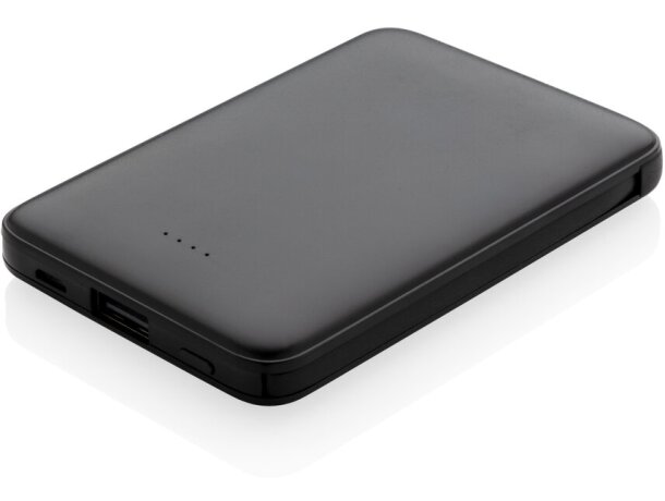 Powerbank 5.000 mAh de bolsillo con cables integrados 3 en 1 Negro detalle 4