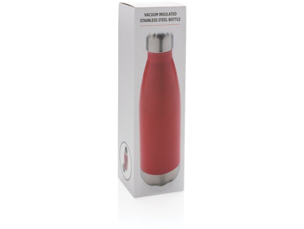 Botella térmica con logo mantiene bebidas frías 15h y calientes 5h 500ml Rojo detalle 35