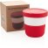 Tazas pla café 280ml sostenibles con agarre de silicona y tapa Rojo detalle 21