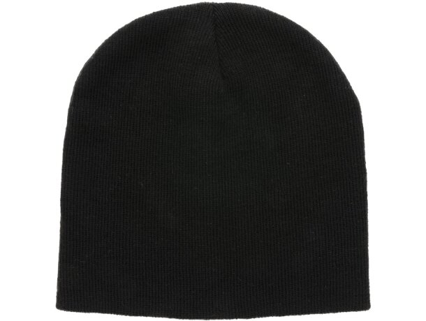 Gorro de lana con logotipo Impact Aware ligero con hilo Polylana reciclado Negro detalle 1