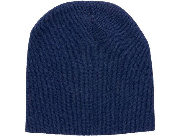 Gorro de lana con logotipo Impact Aware ligero con hilo Polylana reciclado Azul marino detalle 17