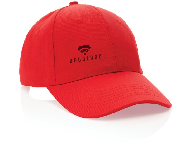 Gorras de béisbol aware algodón reciclado ahorra 387 litros de agua Rojo detalle 31