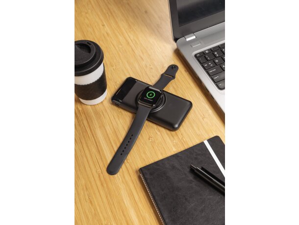 Powerbank inalámbrico 10.000 mah con cargador de reloj Apple 3W Negro detalle 8