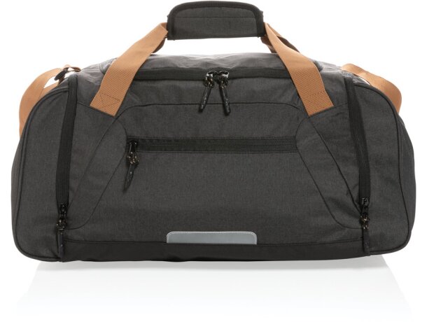 Bolsas de viaje ecoaventura aware con amplio espacio reciclado Negro detalle 1