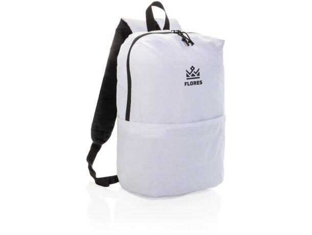 Mochila para gimnasio barata sin PVC con diseño aerodinámico y práctica Blanco detalle 9