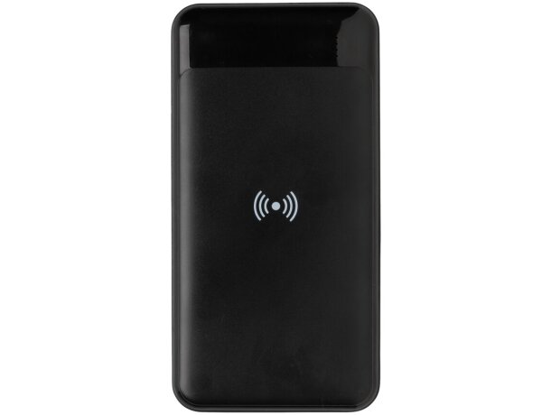 Powerbank inalámbrico 8.000 mAh de plástico reciclado certificado RCS Negro detalle 1