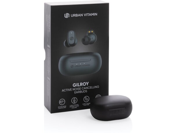 Auriculares gilroy híbridos anc y enc urban vitamin sonido profundo y claro Negro detalle 23