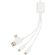 Cargadores USB cable 6 en 1 antimicrobiano con protección permanente Blanco detalle 4