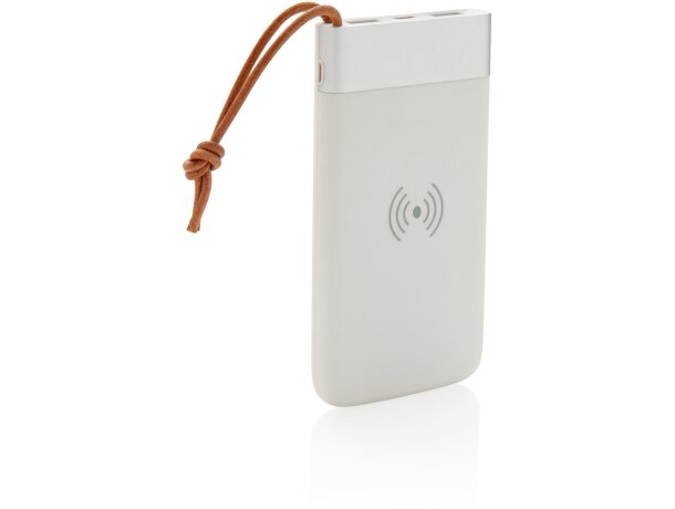 Powerbank aria 8000 mAh con carga inalámbrica y diseño nórdico Blanco detalle 5