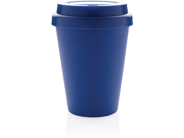 Tazas reutilizables de doble pared 300ml para café caliente y seguro Azul detalle 20