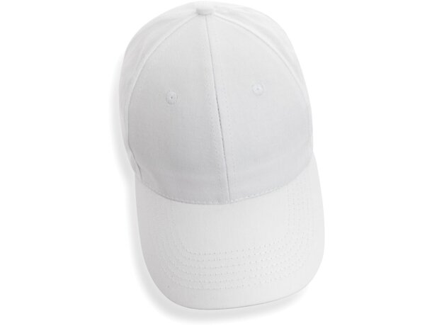 Gorras de béisbol eco aware 100% recicladas con ahorro real de agua Blanco detalle 16