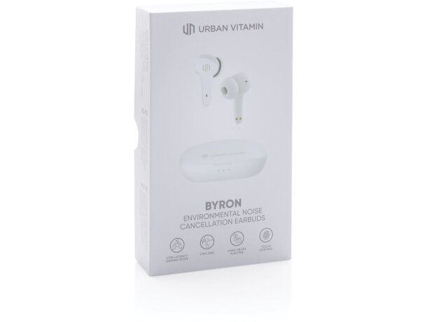 Auriculares Byron Urban Vitamin ENC inalámbricos con baja latencia y ENC Blanco detalle 35