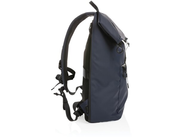 Mochilas para portátil impermeables Impact AWARE RPET 15.6 recicladas Azul marino detalle 24