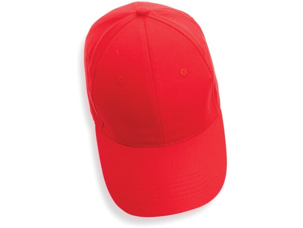 Gorras de béisbol eco aware 100% recicladas con ahorro real de agua Rojo detalle 27