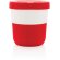 Tazas pla café 280ml sostenibles con agarre de silicona y tapa Rojo detalle 16