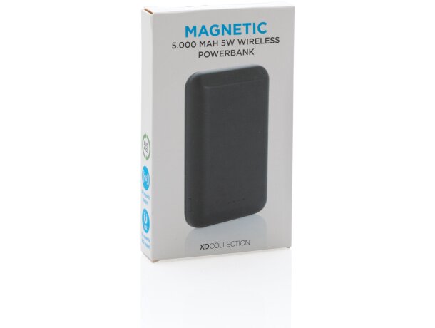 Powerbank personalizado 5000 mah magnético Negro detalle 16